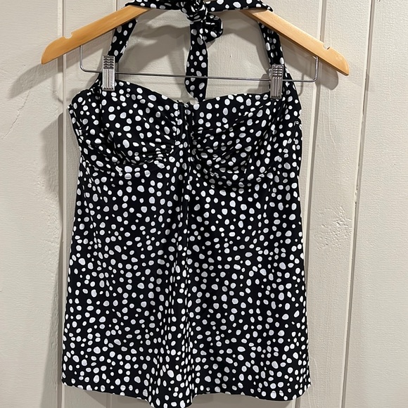 Smart & Sexy Swim Black & White Polka Dot Swim Top - Picture 1 of 8